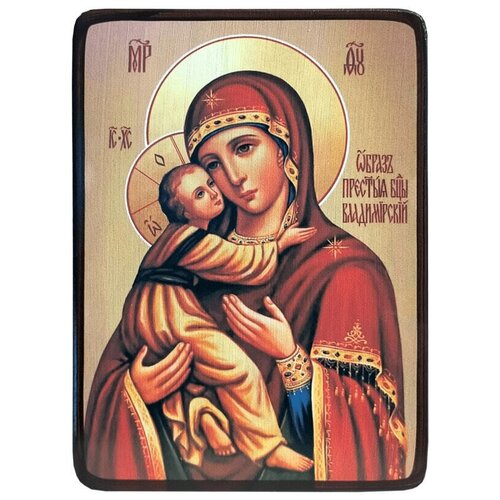 Икона Владимирская Богородица, яркая, размер 19 х 26 см