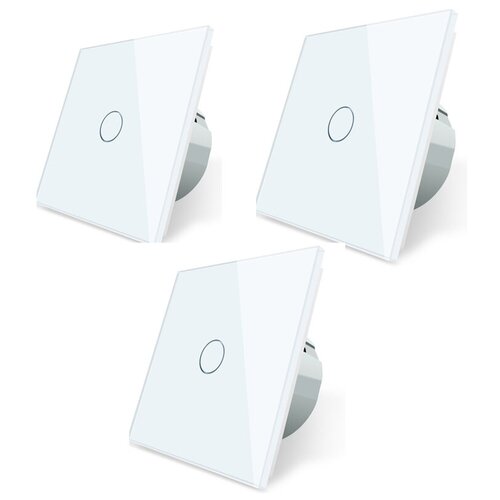 (S1-101), Умный дом, набор Одноклавишных сенсорных выключателей 3 штуки, выключателей сенсорный.