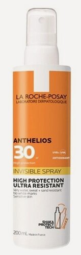 Изображение товара Солнцезащитный невидимый спрей для лица и тела LA Roche-posay SPF30, 200 мл