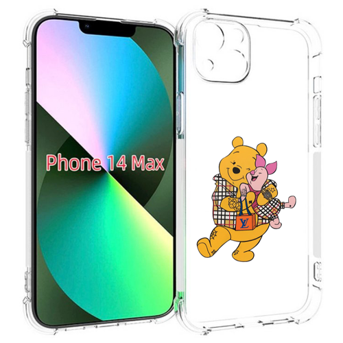 Чехол MyPads модный-медведь-из-винни-пуха для iPhone 14 Plus (6.7) задняя-панель-накладка-бампер
