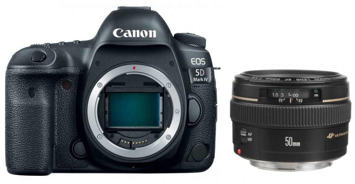 Фотоаппарат Canon EOS 5D Mark IV Kit EF 50mm f/1.4 USM, черный