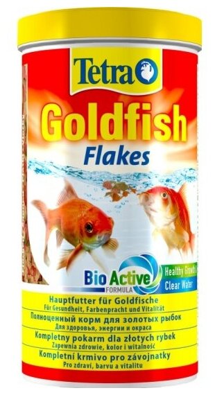Корм для холодноводных и золотых рыб Tetra Goldfish Flakes 1000мл хлопья