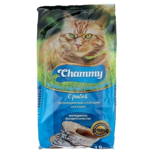 Сухой корм Chammy для кошек, рыба, 1,9 кг