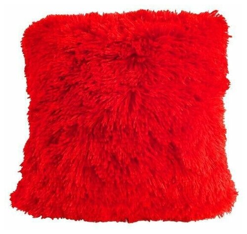 Подушка декоративная из искусственного меха MIOLETTO DP-3-5 красная 45х45