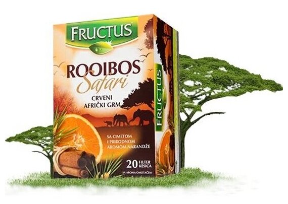 Чай в пакетированный FRUCTUS Rooibos Safari красный с цедрой апельсина и корицы, 20 шт - фотография № 6
