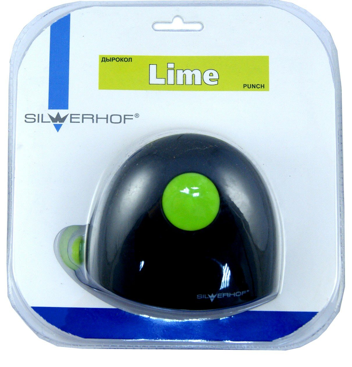 Дырокол пластиковый 15 листов LIME (391027)