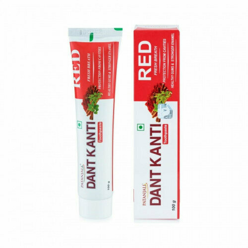 Зубная паста с аюрведическими травами PATANJALI Dant Kanti Red ...