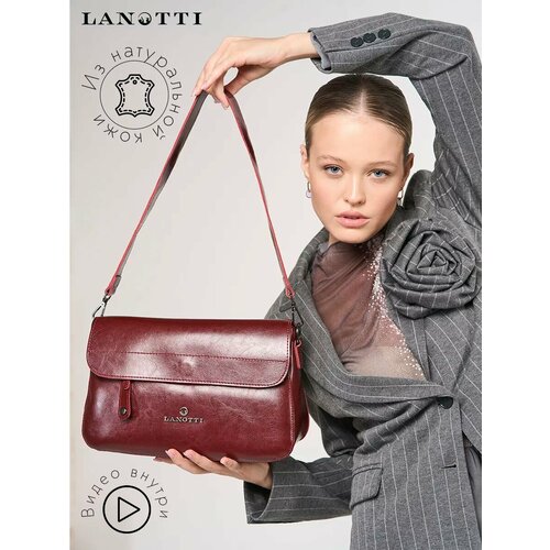 Сумка кросс-боди LANOTTI, бордовый/красный