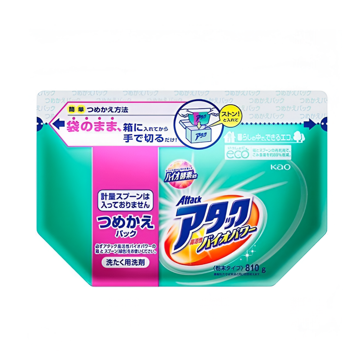 Стиральный порошок KAO Attack Bio с энзимами и био ферментами  810 г
