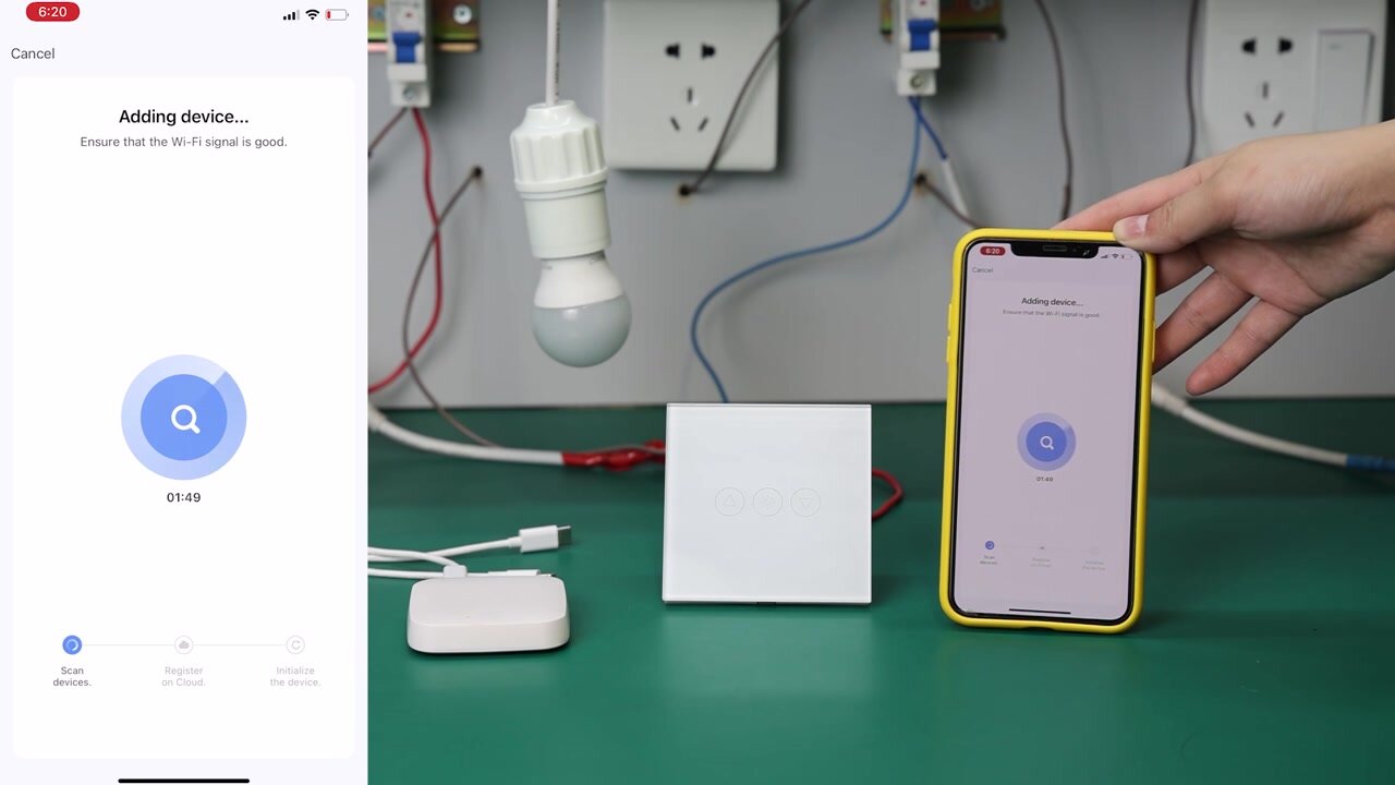 Умный настенный переключатель с регулируемой яркостью, поддержка Tuya Smart Home Alexa — фото 1
