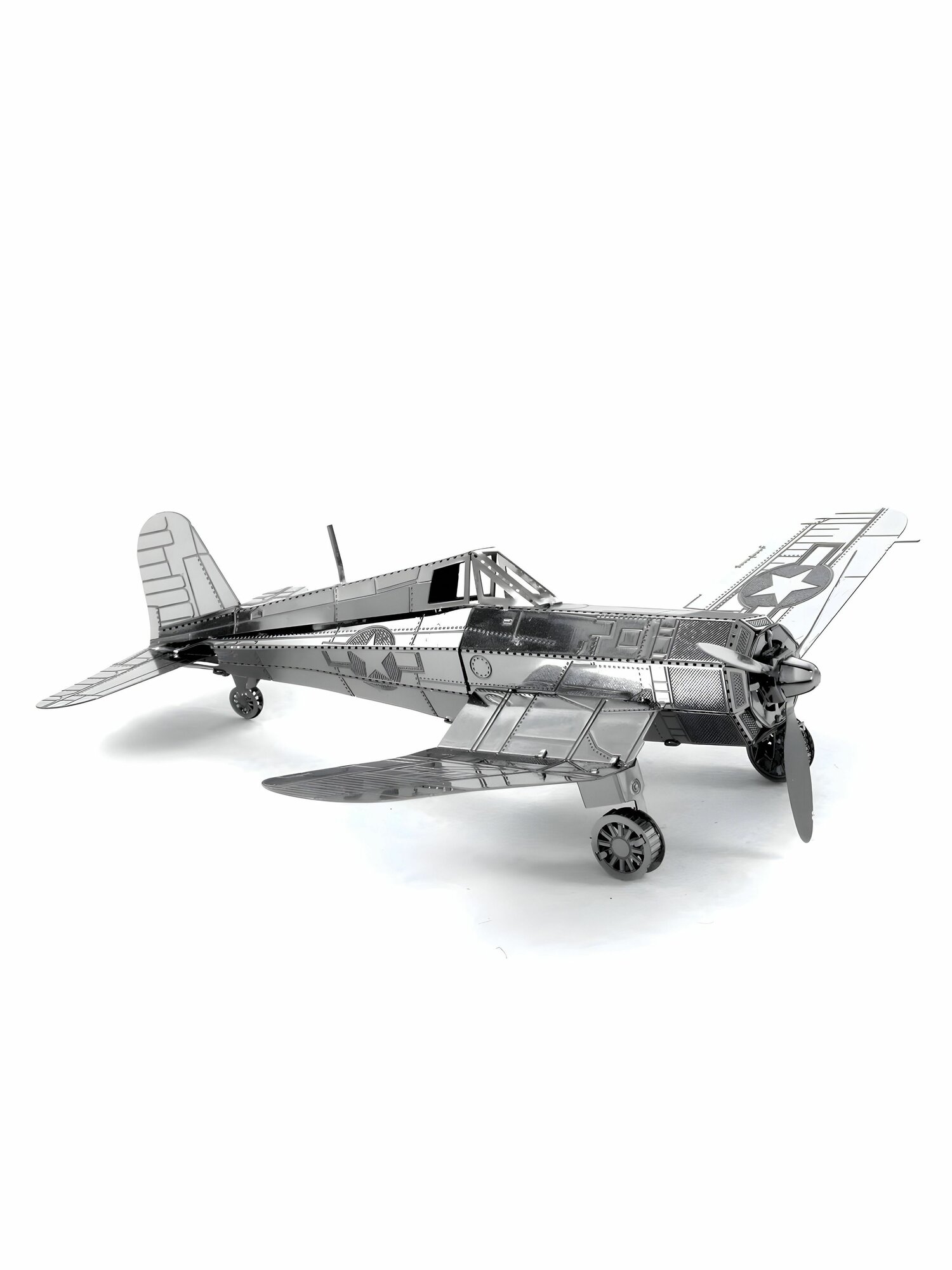 Металлический 3D пазл-конструктор Самолет F-4U Corsair