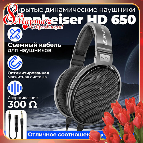 Проводные наушники Sennheiser HD 650 HIFI Открытые наушникититан 34500₽