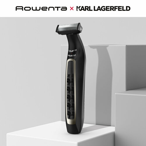 Триммер для бороды и усов Rowenta Karl Lagerfeld Forever Sharp TN602LF0, черный, водонепроницаемый, 120 минут автономной работы