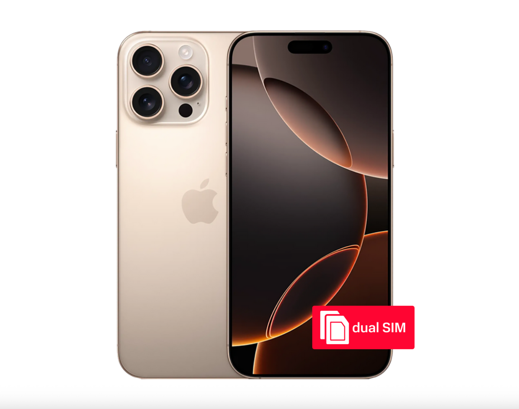 Смартфон Apple iPhone 16 Pro 128 ГБ, Dual nano SIM, Desert Titanium (золотой)