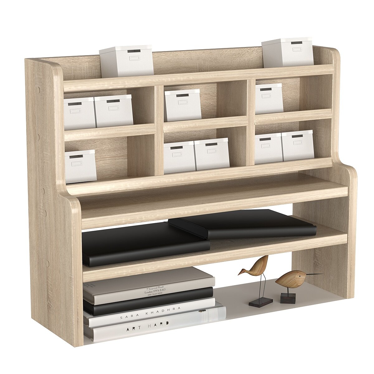 Полка настольная Вектор №35, Дуб Сонома. Производство товара - компания ТОБ.