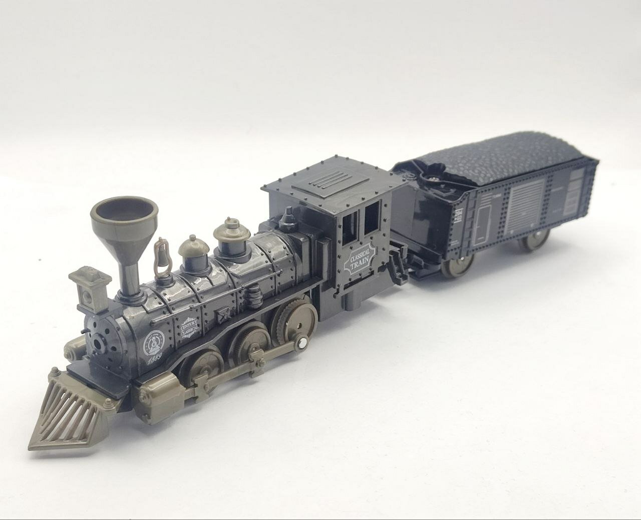 Железная дорога "Электропоезд", 2 вагона, 102 см, на батарейках — фото 1