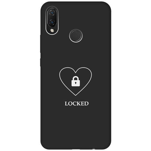 Матовый чехол Locked W для Huawei Nova 3i / P Smart Plus / Хуавей Нова 3 Ай / П Смарт Плюс с 3D эффектом черный матовый чехол boxing для huawei nova 3i p smart plus хуавей нова 3 ай п смарт плюс с эффектом блика черный