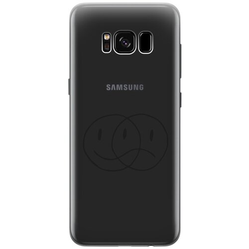 Силиконовый чехол с принтом Two Faces для Samsung Galaxy S8 / Самсунг С8 силиконовый чехол на samsung galaxy s8 самсунг с8 с 3d принтом cut it прозрачный