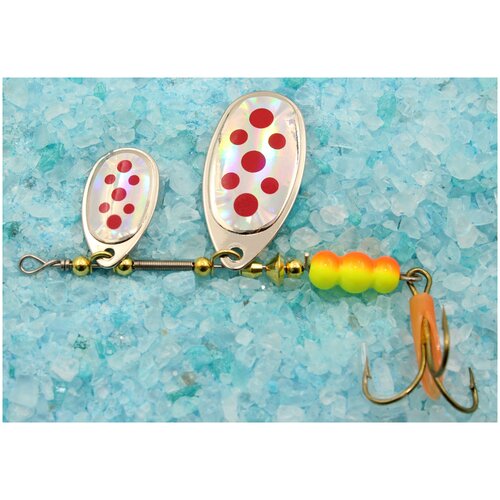 фото Блесна gourmet tandem caterpillar размер 3, вес 8,0 гр, цвет 120 (5шт) / на щуку / судака / окуня condor