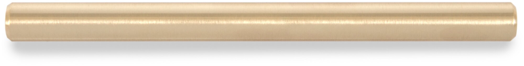 Мебельная ручка - рейлинг, длина 128 мм, диаметр 12 мм, цвет - брашированное сатиновое золото - фотография № 3