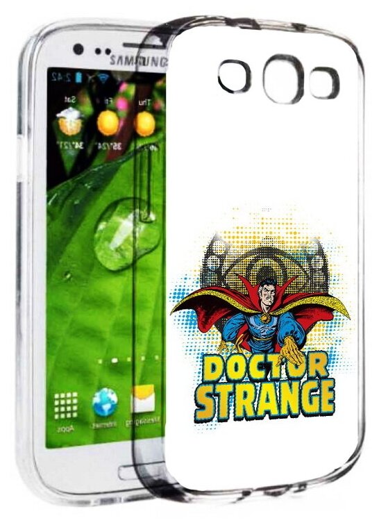 Чехол задняя-панель-накладка-бампер MyPads доктор стренж рисунок для Samsung Galaxy S3 GT-I9300/Duos GT-I9300I противоударный