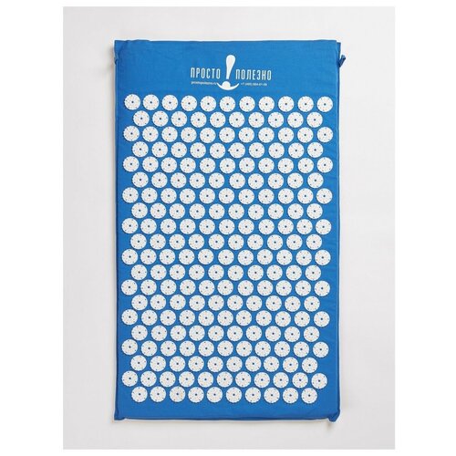 Массажный коврик акупунктурный игольчатый, Аппликатор Кузнецова, 74х42 см, синий