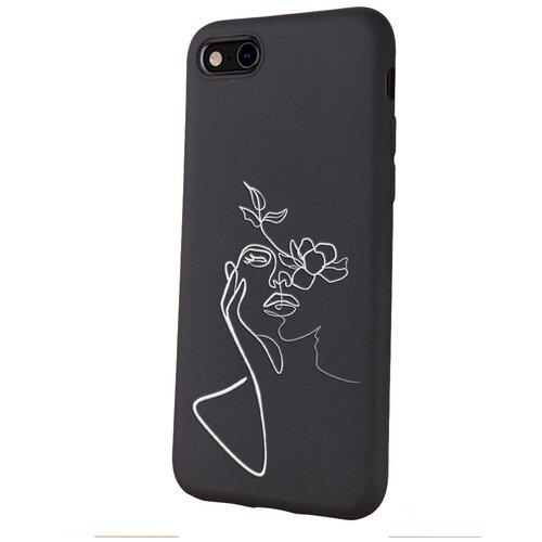 Силиконовый чехол Mcover для Apple iPhone 7 с рисунком Девочка силиконовый чехол mcover для apple iphone 6 plus с рисунком девочка