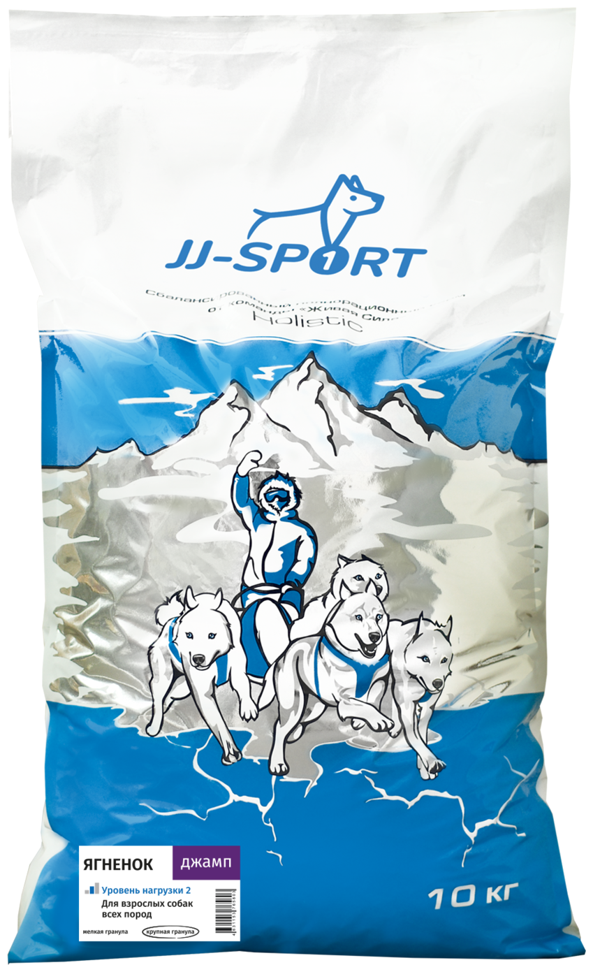 JJSPORT_ЖИВАЯ сила Джамп для собак с регулярными тренировками ягненок, Крупная гранула (10 кг)