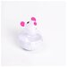 Игрушка-неваляшка Мышка с отсеком для лакомств (лакомства до 1 см), 4,7 х 6,5 см, белая