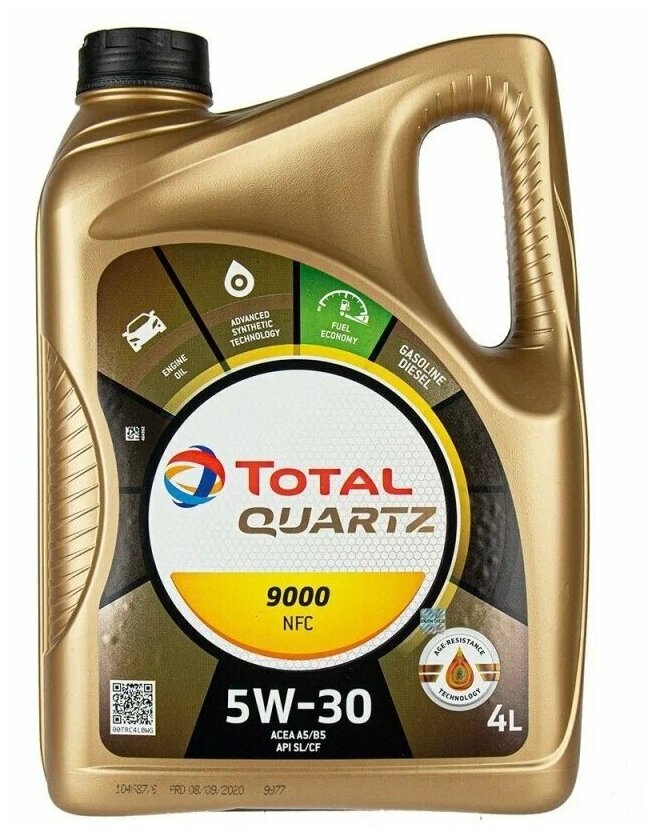 Масло моторное TOTAL 5W30 QUARTZ 9000 Fut.NFC (синтет) (4л)