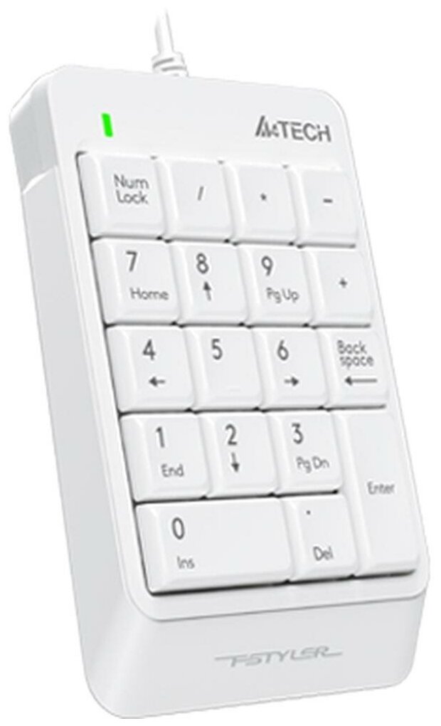 Числовой блок A4 Fstyler FK13P белый USB slim для ноутбука