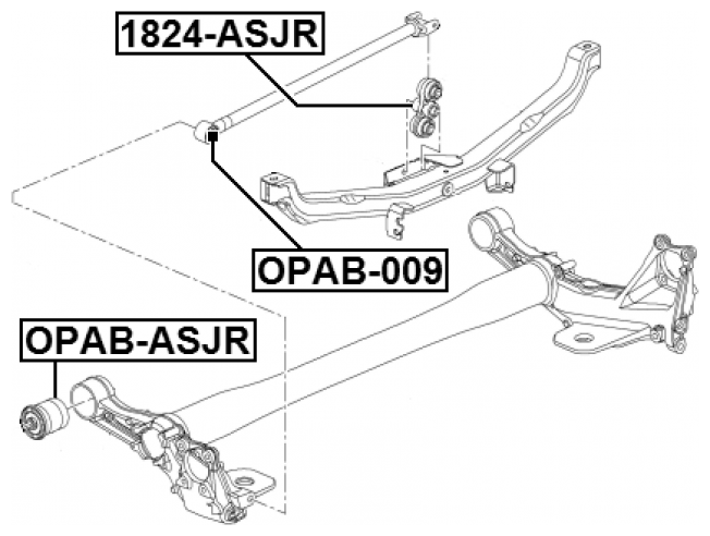 Рычаг задней подвески Febest 1824-ASJR