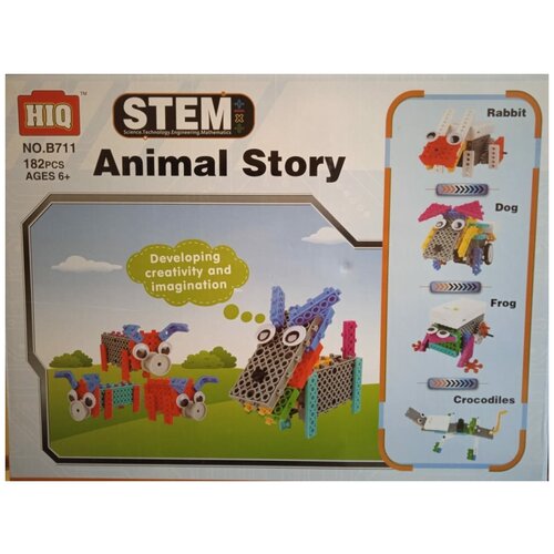 LEGO ( аналог) Конструктор электронный детский HIQ B711 12-в-1 173 детали (животные)