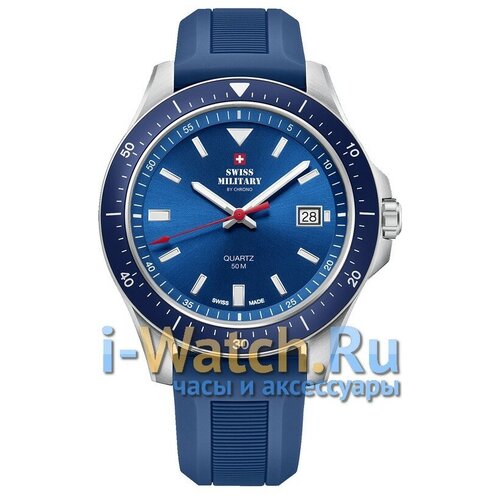 Наручные часы SWISS MILITARY BY CHRONO Quartz Часы Swiss Military SM34082.08, голубой, синий