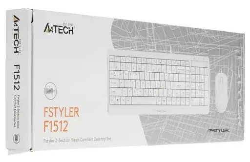 Комплект (клавиатура+мышь) A4TECH Fstyler , USB, проводной, черный - фото №2