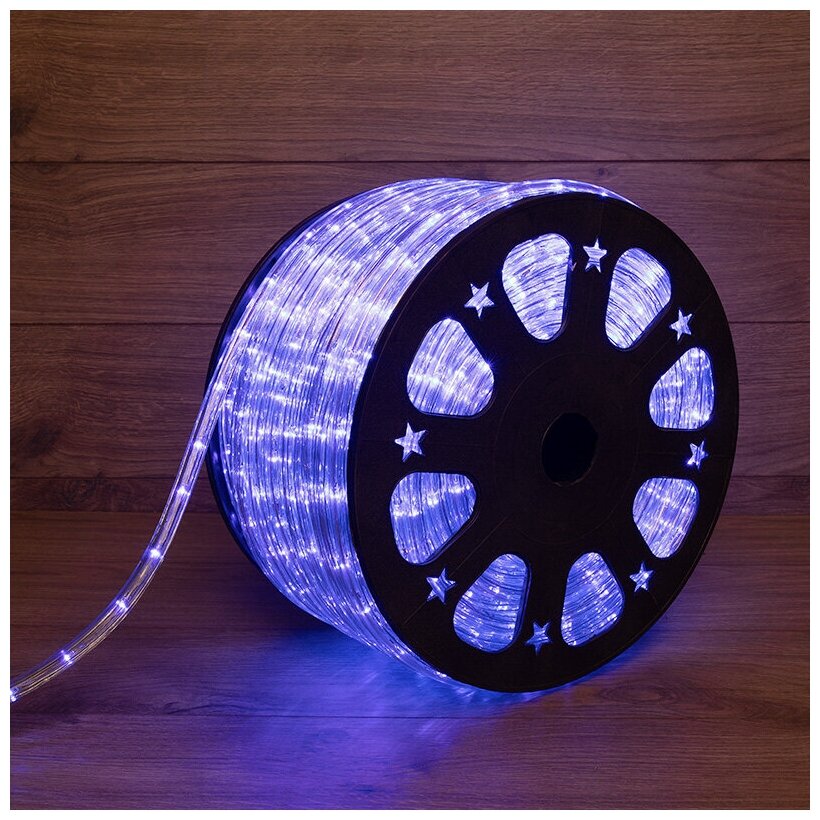 Дюралайт LED, свечение с динамикой (3W) - синий, 24 LED/м, бухта 100м - фотография № 2