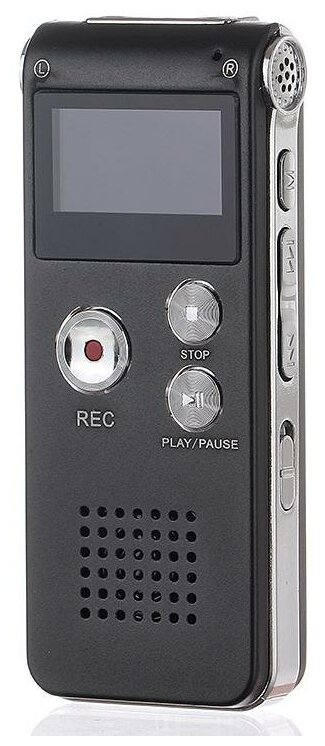 Профессиональный цифровой диктофон GH-8 С дисплеем+8 ГБ памяти мини диктофон максимальное время записи до 350Ч встроенный микрофон WAV черный