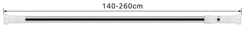 Карниз телескопический для ванной Haiba HB74902, сталь - фотография № 4