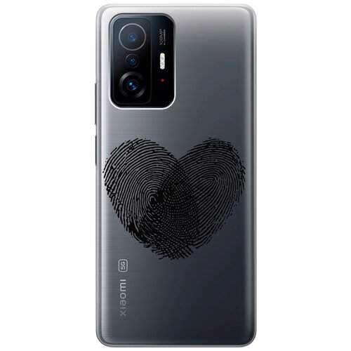 Силиконовый чехол с принтом Lovely Fingerprints для Xiaomi 11T / 11T Pro / Сяоми 11Т / 11Т Про чехол книжка на xiaomi 11t 11t pro сяоми 11т 11т про c принтом гранаты золотистый