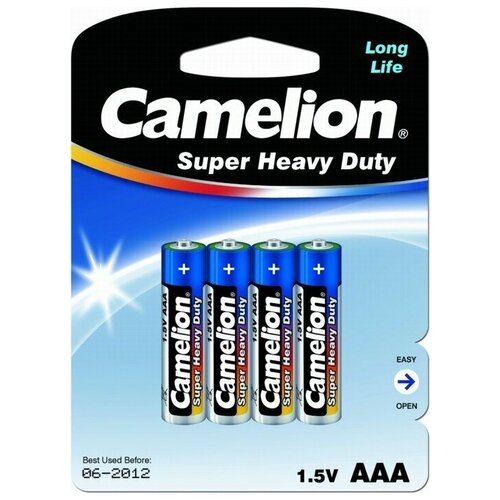 Батарейка AAA - Camelion Blue R03 R03P-BP4B (4 штуки) батарейка aaa camelion blue r03 r03p bp4b 4 штуки