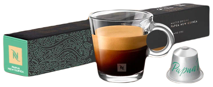 Кофе в капсулах, Nespresso, Papua new guinea, натуральный, молотый кофе в капсулах, для капсульных кофемашин, оригинал, неспрессо , 10шт - фотография № 1