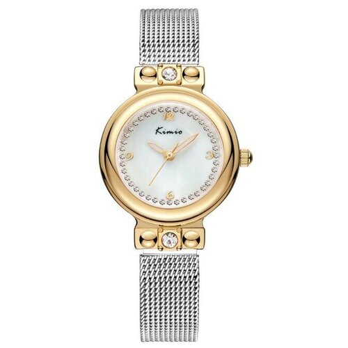 Наручные часы KIMIO Женские наручные часы Kimio Bangle K6148S-CZ1GWW, серебряный, золотой