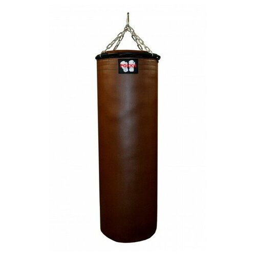 фото Боксёрский мешок подвесной (искусственная кожа), 110*40 см, 45 кг, коричневый рокки
