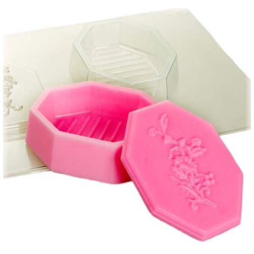 фото Пластиковая форма для мыла и шоколада 3d шкатулка с цветком выдумщики.ru