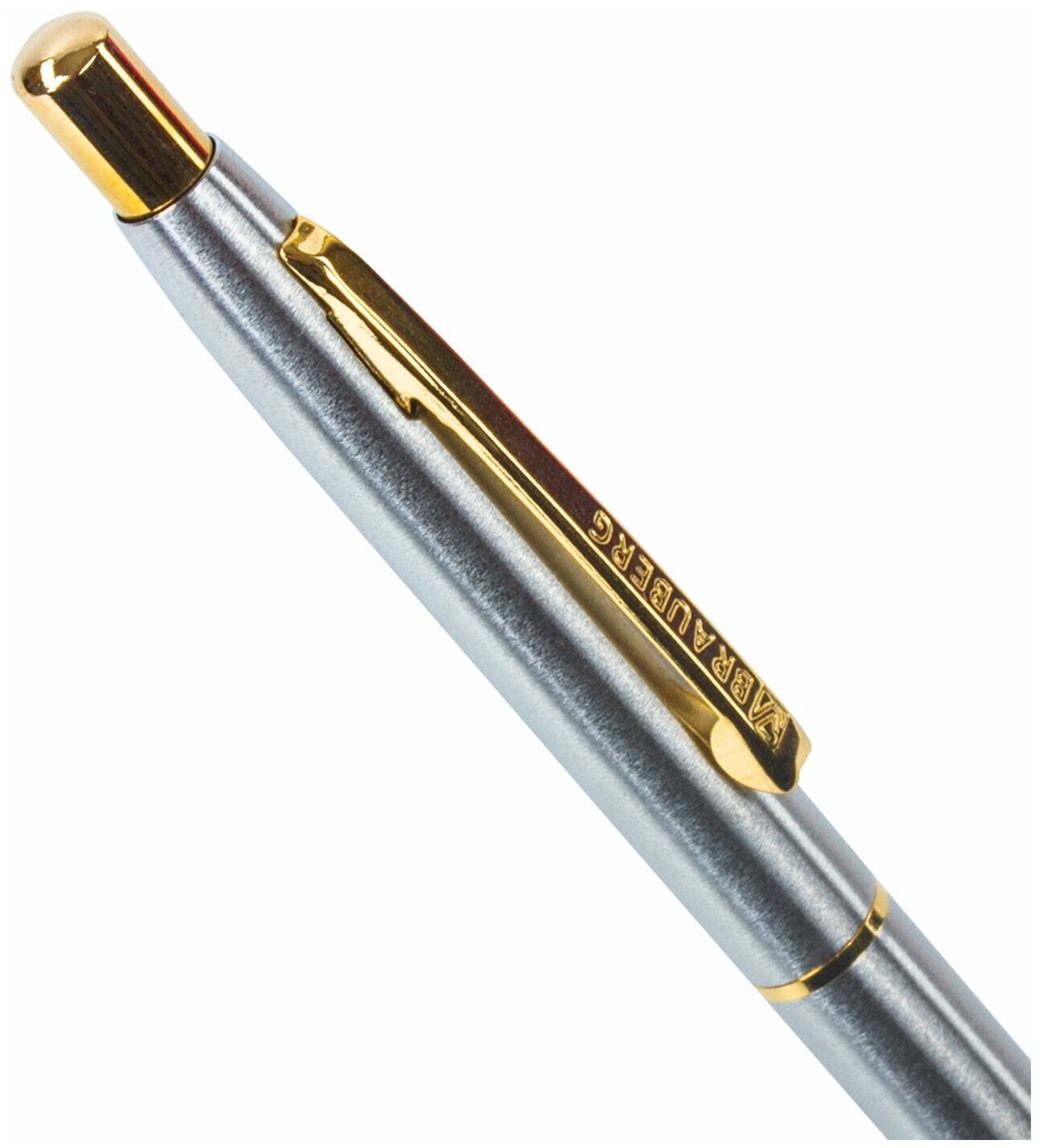 Ручка подарочная шариковая BRAUBERG Brioso, синяя, корпус серебристый с золотистыми деталями, линия письма 0,5 мм, 143463
