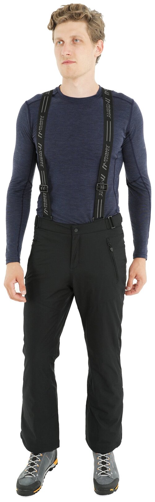 брюки Maier Sports, мембрана, регулировка объема талии, утепленные, размер 50, черный