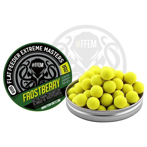 ffem бойлы плавающие pop up 10mm juicy pear сочная груша 55шт FFEM Pop-Up Frostberry - Плавающие бойлы 10мм. с ароматом груши и ананаса