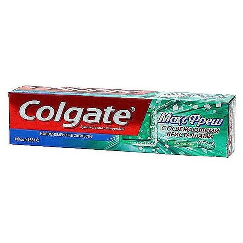 Зубная паста Colgate Макс Фреш Нежная мята 100 мл зубная паста colgate max fresh coling cristals холодная мята 2х75 мл из эстонии