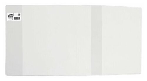 Обложка ПВХ со штрихкодом для дневников и учебников младших классов малого формата, плотная, 120мкм, 225х455мм, прозрачная, юнландия, 229321