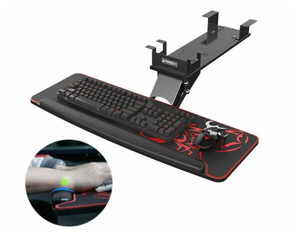 Подставка под клавиатуру Eureka Ergonomic Under Desk Keyboard and Mouse Tray, Black